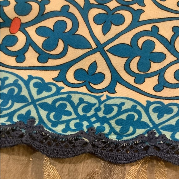 Johnny Was Blue Bondi Long Sleeve Top With Lace Trim, Size 2X. - Picture 10 of 15